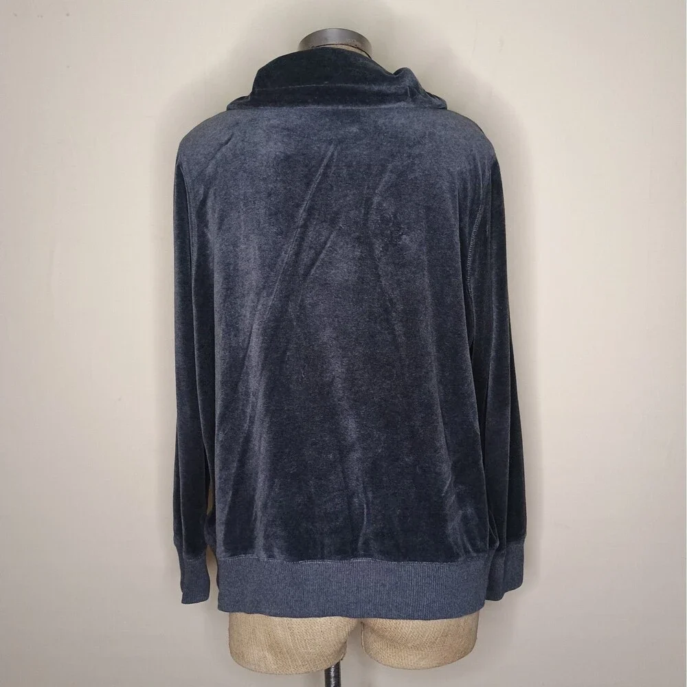 MICHAEL Michael Kors 2 Piece Tracksuit Set Womens Plus Sz 2X Gray Stretch Velour